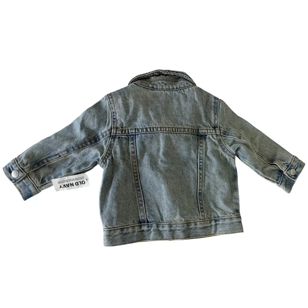 Old Navy Kids Baby Light Wash Blue Denim Trucker Jacket 6-12M 823354-00-1 NEW